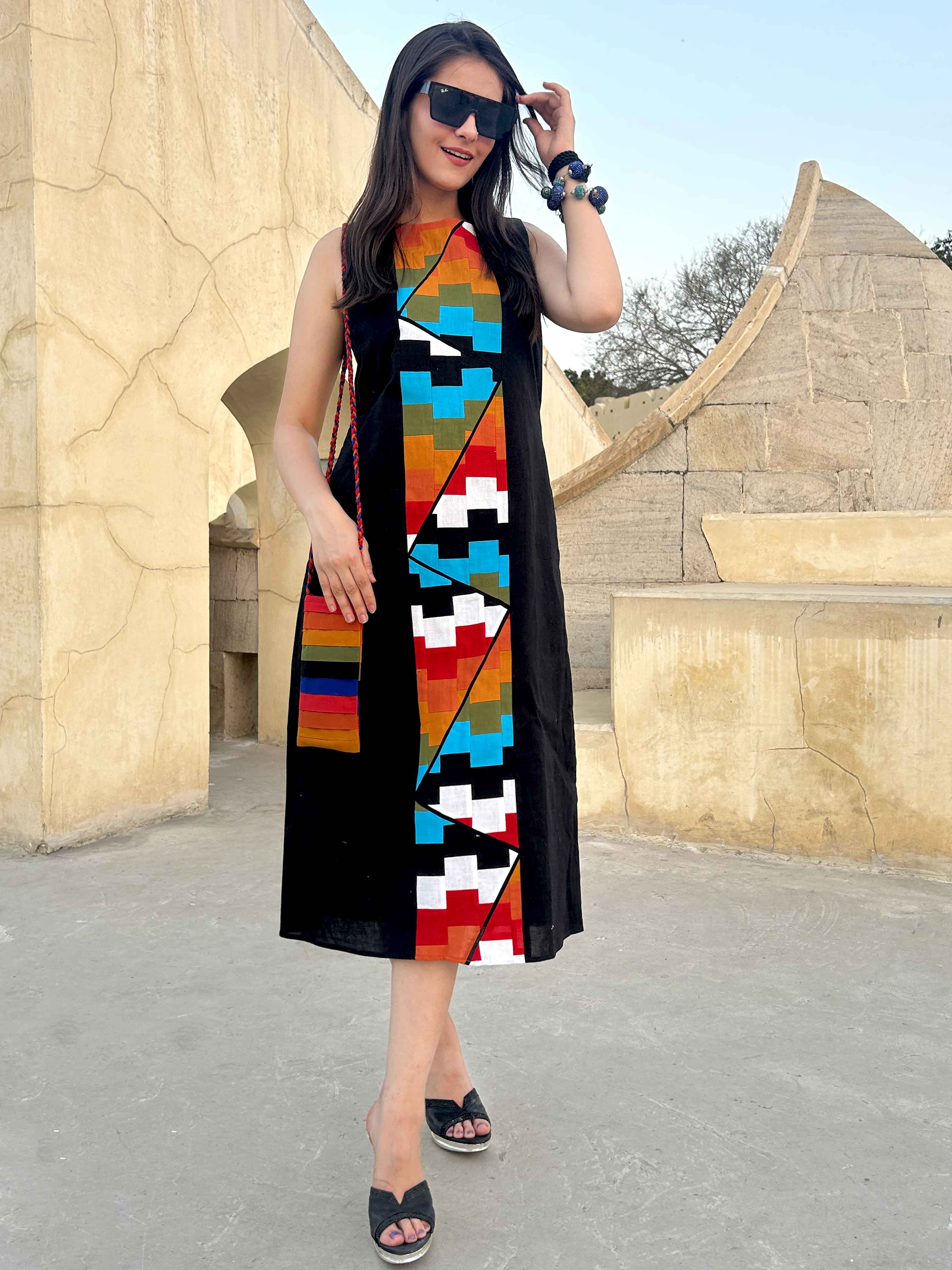 Mashaka Masai Mara Hand Woven Cotton Patchwork Dress – Karmadori