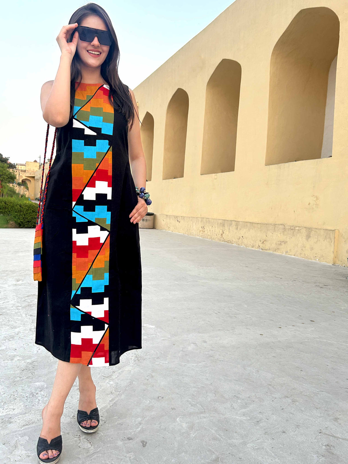 Mashaka Masai Mara Hand Woven Cotton Patchwork Dress – Karmadori