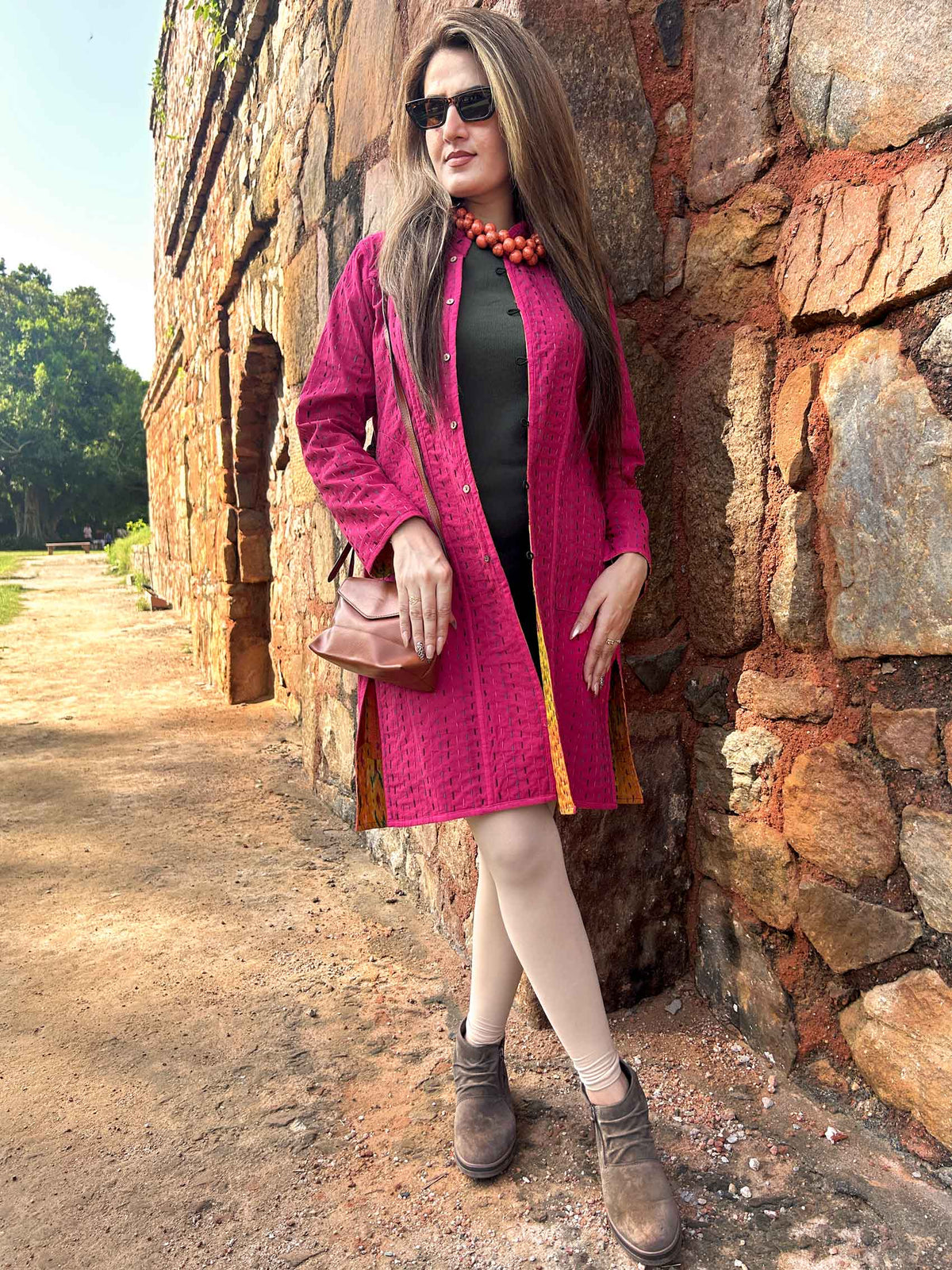 AMBER VERMONT AUTUMN PATOLA SILK PATCHWORK KANTHA JACKET