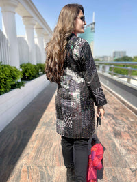 AUSTYN VERMONT AUTUMN PATOLA SILK PATCHWORK KANTHA JACKET