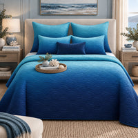 ALEXIS NORTHERN LIGHTS - FESTIVE COLLECTION OMBRE QUILTED BEDCOVER SET
