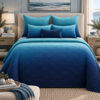 ALEXIS NORTHERN LIGHTS - FESTIVE COLLECTION OMBRE QUILTED BEDCOVER SET