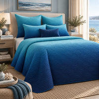 ALEXIS NORTHERN LIGHTS - FESTIVE COLLECTION OMBRE QUILTED BEDCOVER SET