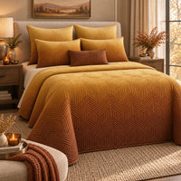 ANDRE NORTHERN LIGHTS - FESTIVE COLLECTION OMBRE QUILTED BEDCOVER SET