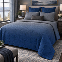 ANDY NORTHERN LIGHTS - FESTIVE COLLECTION OMBRE QUILTED BEDCOVER SET