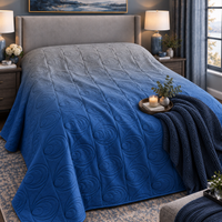 ANDY NORTHERN LIGHTS - FESTIVE COLLECTION OMBRE QUILTED BEDCOVER SET