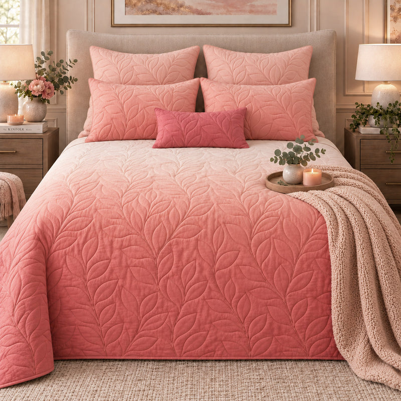 ANSEL NORTHERN LIGHTS - FESTIVE COLLECTION OMBRE QUILTED BEDCOVER SET