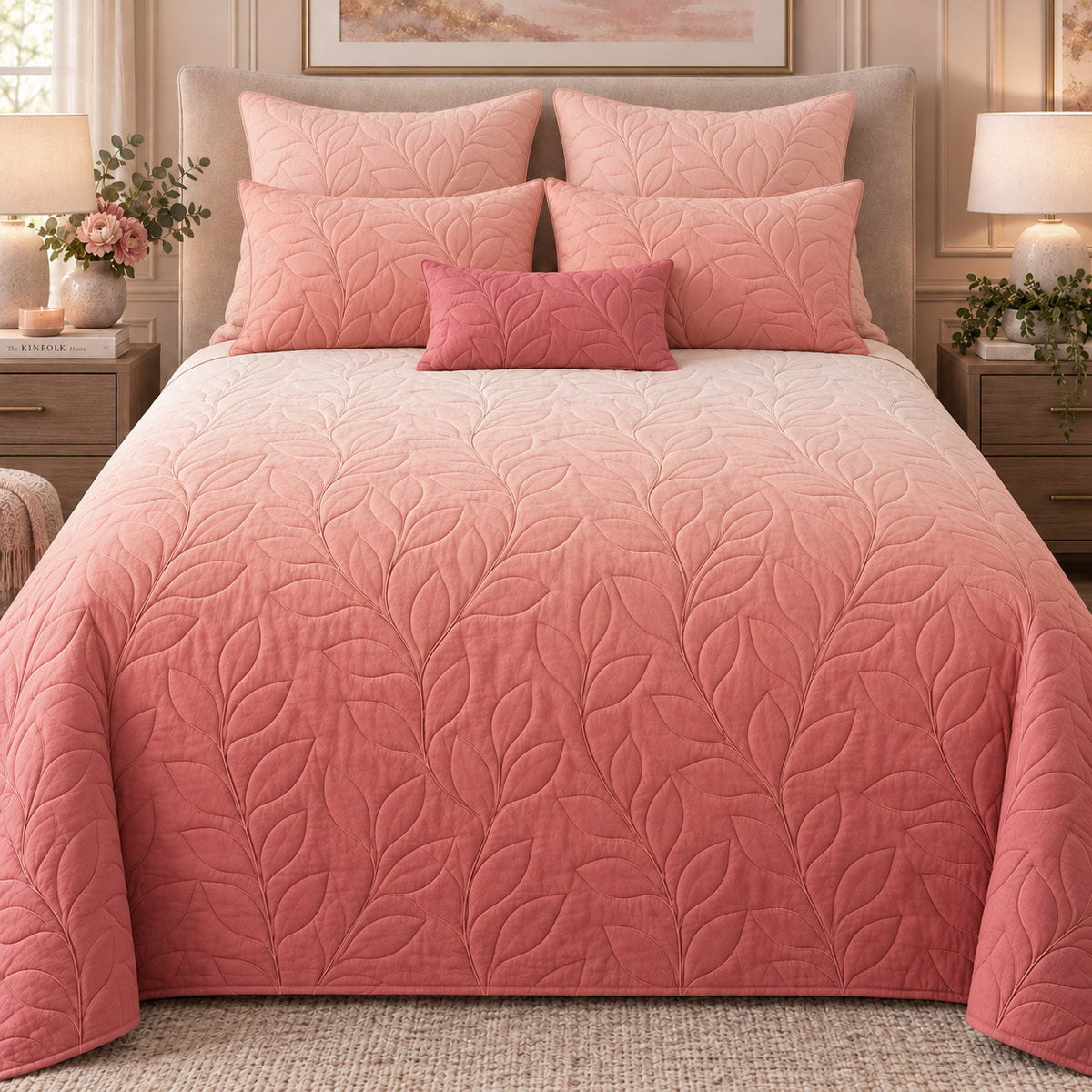 ANSEL NORTHERN LIGHTS - FESTIVE COLLECTION OMBRE QUILTED BEDCOVER SET