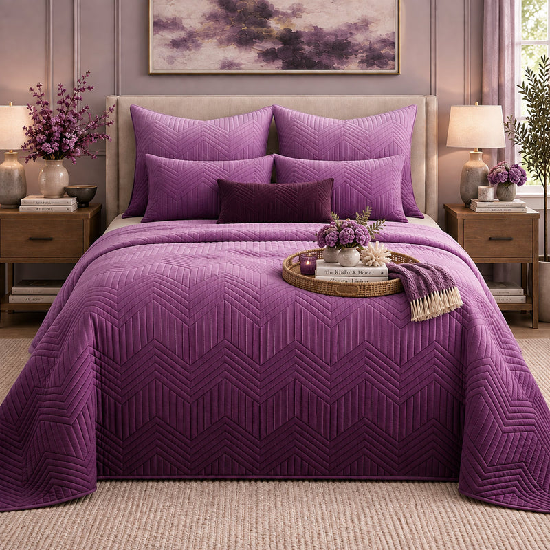 ASHTON NORTHERN LIGHTS - FESTIVE COLLECTION OMBRE QUILTED BEDCOVER SET