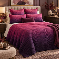 AUSTIN NORTHERN LIGHTS - FESTIVE COLLECTION OMBRE QUILTED BEDCOVER SET