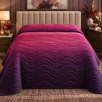 AUSTIN NORTHERN LIGHTS - FESTIVE COLLECTION OMBRE QUILTED BEDCOVER SET