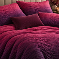 AUSTIN NORTHERN LIGHTS - FESTIVE COLLECTION OMBRE QUILTED BEDCOVER SET