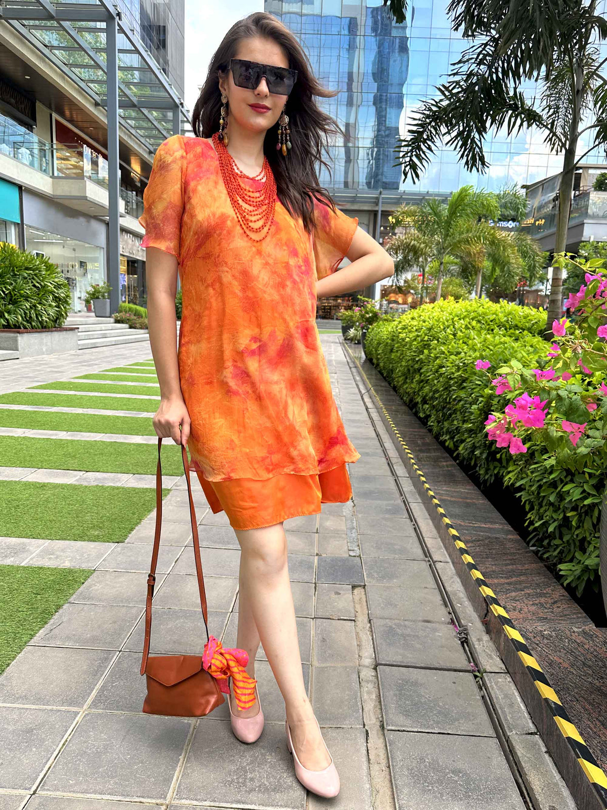 INGRID PARISIAN PASSION PURE CHIFFON DRESS