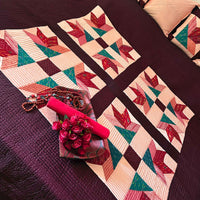 VIANCA GORGEOUS KASHMIR PATOLA SILK QUILTED BEDCOVER SET