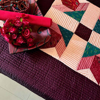 VIANCA GORGEOUS KASHMIR PATOLA SILK QUILTED BEDCOVER SET