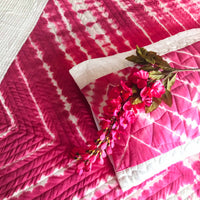 CELINE  COLOUR CASCADE SHIBORI SHABANG QUILTED BEDCOVER SET