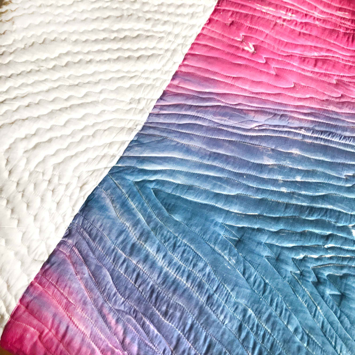 CHELSEA  COLOUR CASCADE SHIBORI SHABANG QUILTED BEDCOVER SET