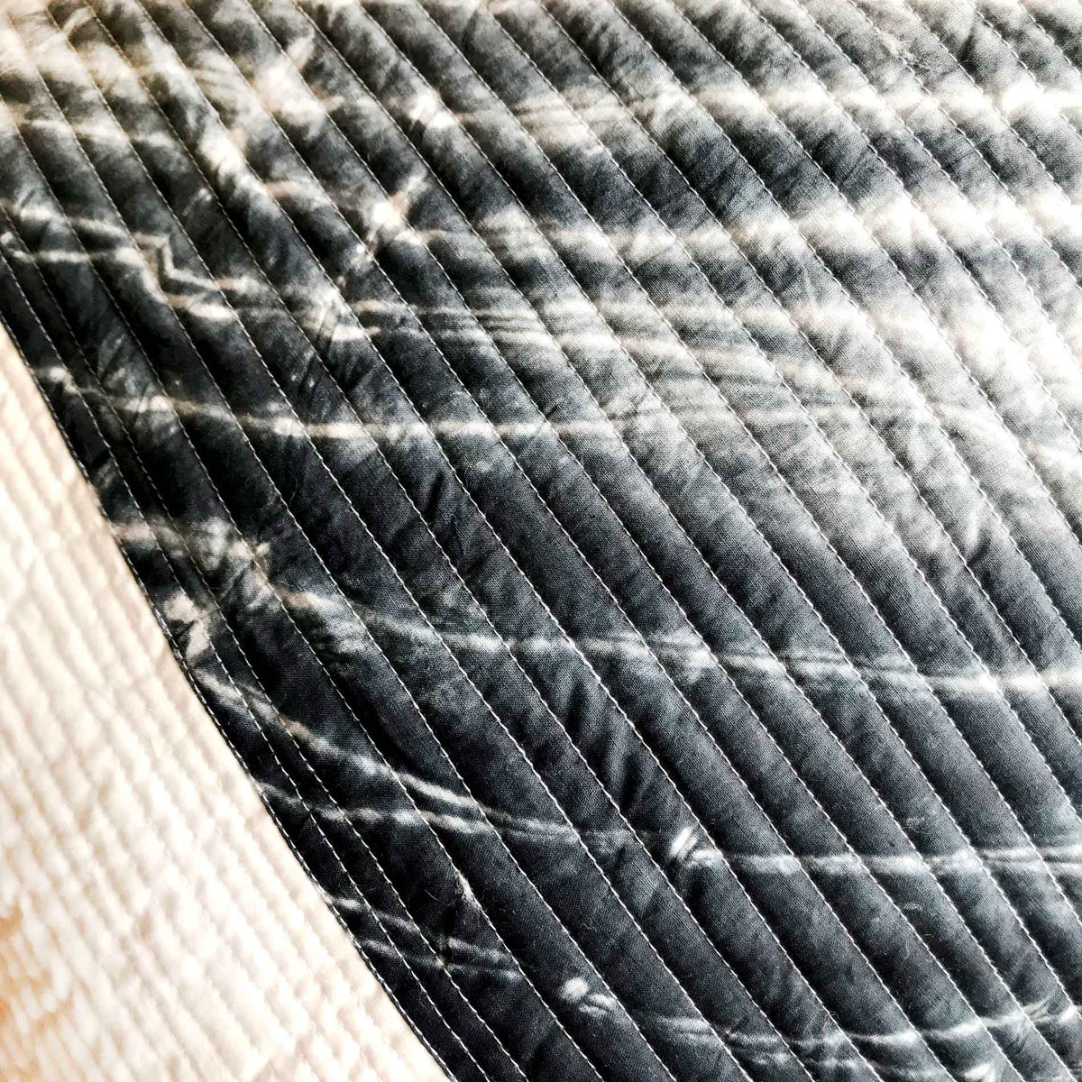 CHIMERA COLOUR CASCADE SHIBORI SHABANG QUILTED BEDCOVER SET