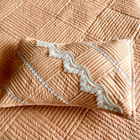 HARRIETT MEDITERRANEAN SERENITY PLEASANT PEACH QUILTED 6 PIECE BEDCOVER SET