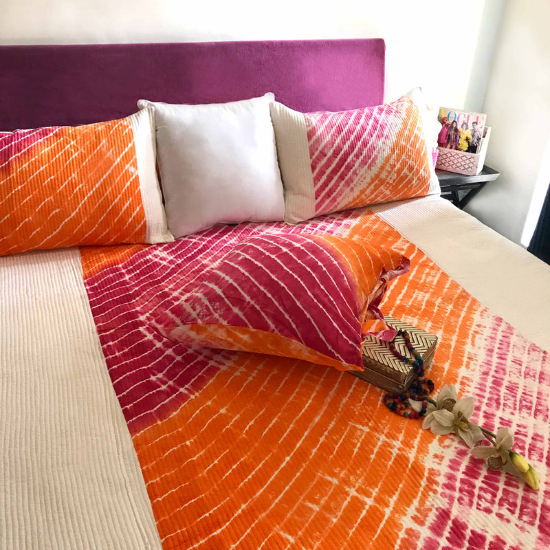 ANA SHIBORI SHABANG QUILTED BEDCOVER SET