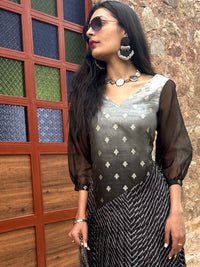 COLETTE ANSEL ADAMS INSPIRED BROCADE DRESS