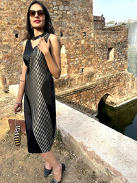 CLARA ANSEL ADAMS INSPIRED SILK BROCADE PATCHWORK LONG DRESS