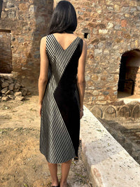 CLARA ANSEL ADAMS INSPIRED SILK BROCADE PATCHWORK LONG DRESS