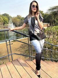 CECILIA ANSEL ADAMS INSPIRED PATOLA SILK PATCHWORK CO-ORD SET