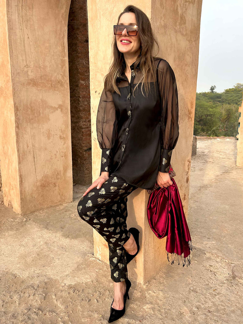 CYNTHIA ANSEL ADAMS INSPIRED BROCADE CO-ORD SET