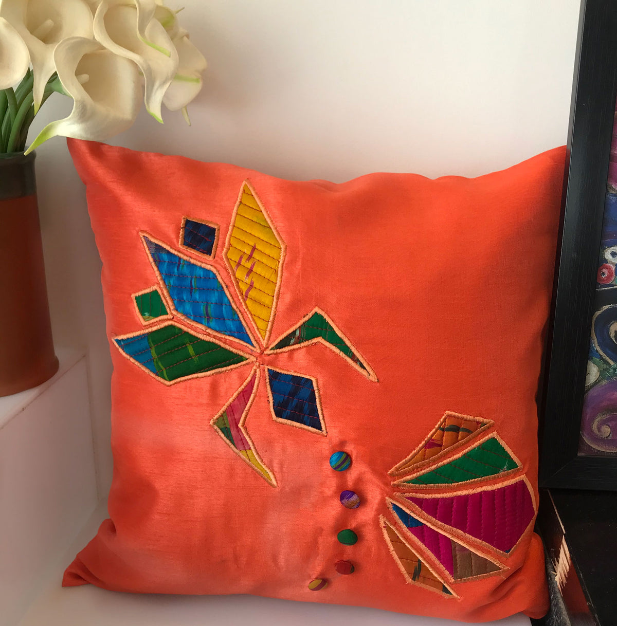 EVELYNN SALZBURG SPRING APPLIQUE CUSHION COVER SET