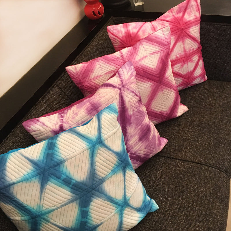 VONITA LOVE ALWAYS SHIBORI QUILTED CUSHION COVER SET