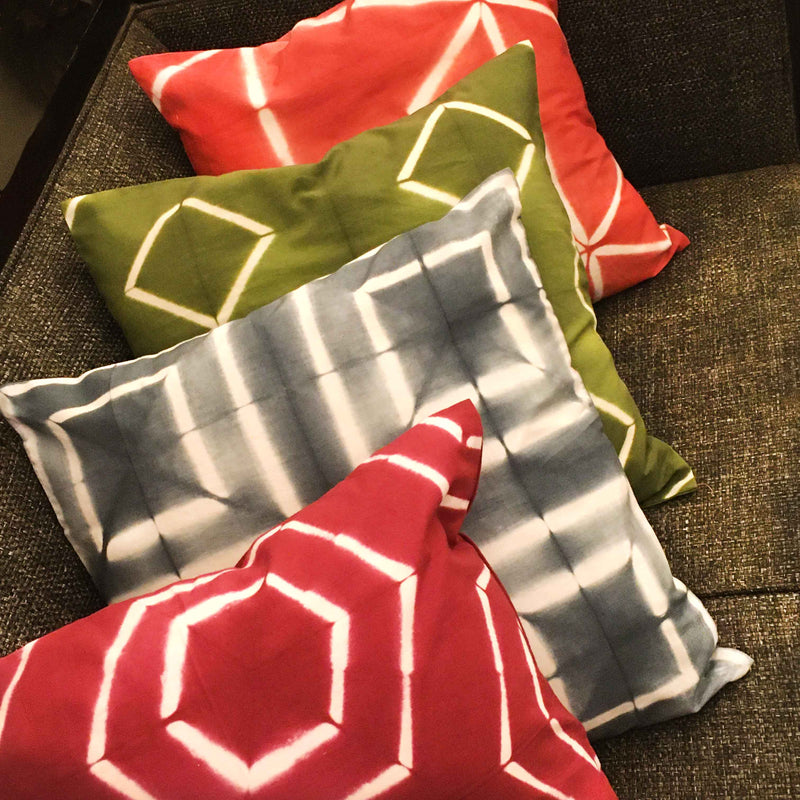 VINCENTA LOVE ALWAYS SHIBORI SHABANG CUSHION COVER SET