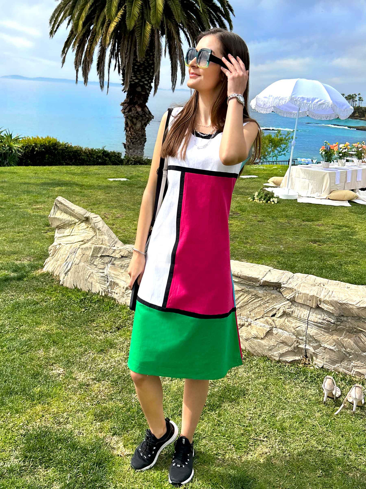 Frontal view of the dress