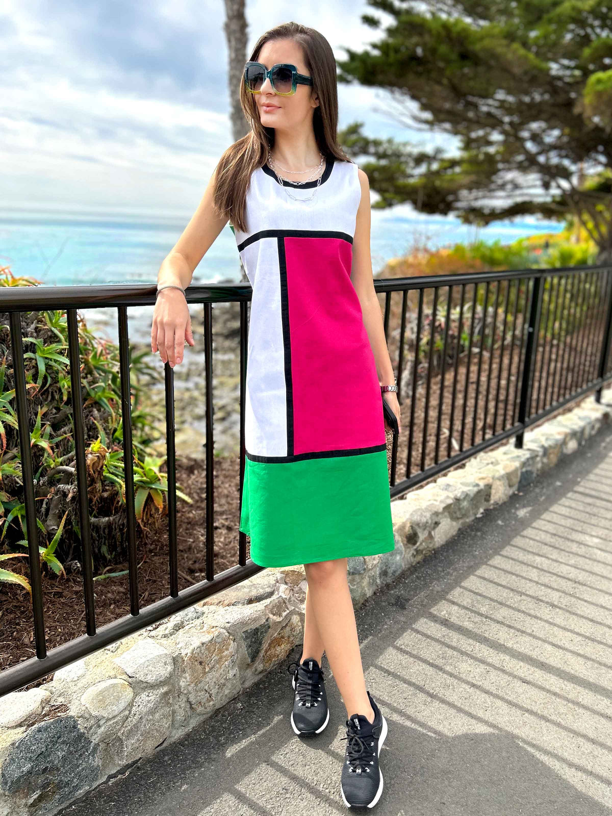 Frontal view of the dress