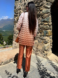 DIANA FESTIVE FLAMBOYANCE PURE SILK TESSELLATION TUNIC SET