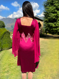 DIONNE FESTIVE FLAMBOYANCE BROCADE DRESS