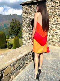 DEANNA FESTIVE FLAMBOYANCE BROCADE DRESS