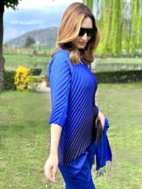 DAFFODIL FESTIVE FLAMBOYANCE PURE SILK TESSELLATION TUNIC SET