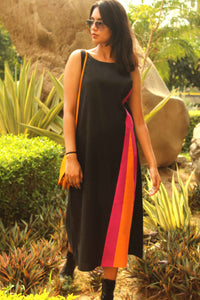 MIRANDA MONDRIAN HAND WOVEN COTTON DERBY DRESS