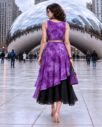 EILEEN COLORS OF CELEBRATION PURE CHINON DRESS