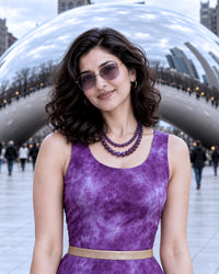 EILEEN COLORS OF CELEBRATION PURE CHINON DRESS