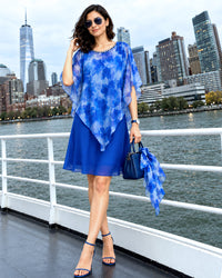 ELAINE COLORS OF CELEBRATION PURE CHINON DRESS