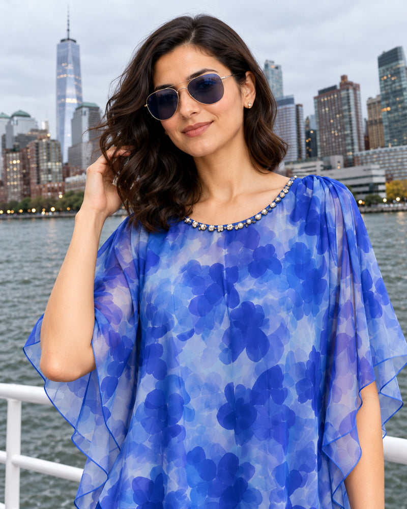 ELAINE COLORS OF CELEBRATION PURE CHINON DRESS