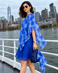 ELAINE COLORS OF CELEBRATION PURE CHINON DRESS