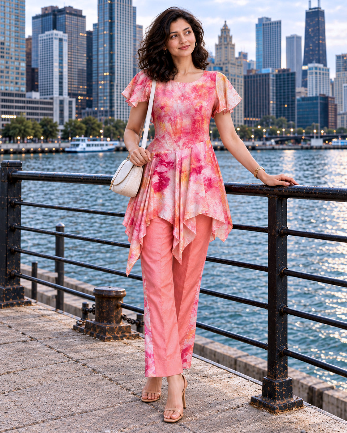 ELYSIA COLORS OF CELEBRATION PURE SILK TUNIC SET