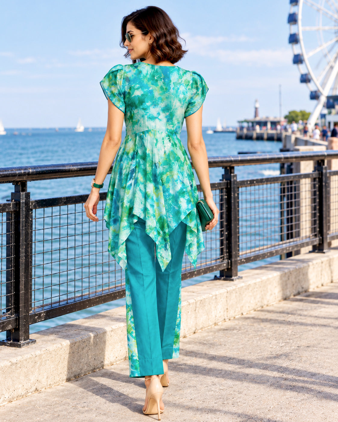 EVANIA COLORS OF CELEBRATION PURE SILK TUNIC SET