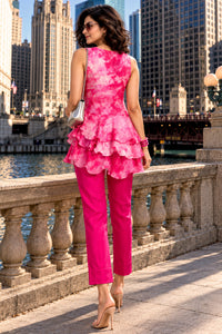 EVELINA COLORS OF CELEBRATION PURE SILK TUNIC SET