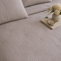 HELVICIA MEDITERRANEAN SERENITY MISTY TAUPE QUILTED 6 PIECE BEDCOVER SET