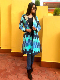JANICE ROMANTIC RHAPSODY COTTON PATCHWORK  QUILTED REVERSIBLE JACKET