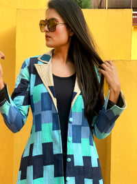 JANICE ROMANTIC RHAPSODY COTTON PATCHWORK  QUILTED REVERSIBLE JACKET